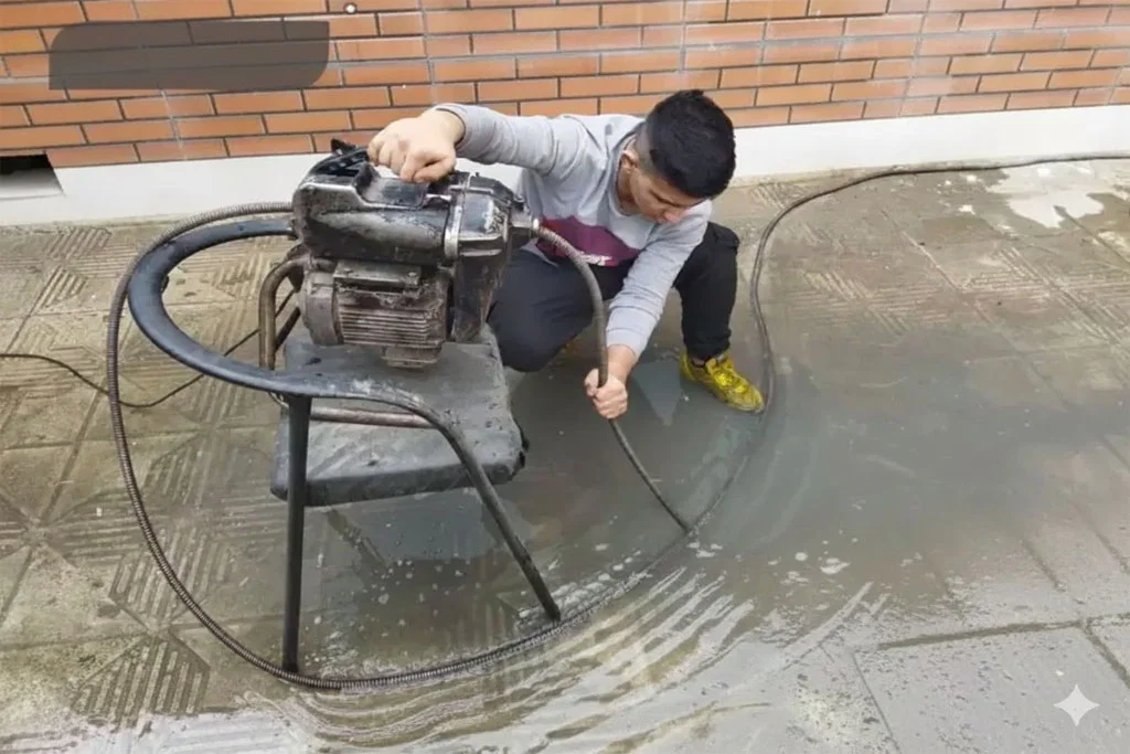 رفع گرفتگی لوله تراس آپارتمان تهران